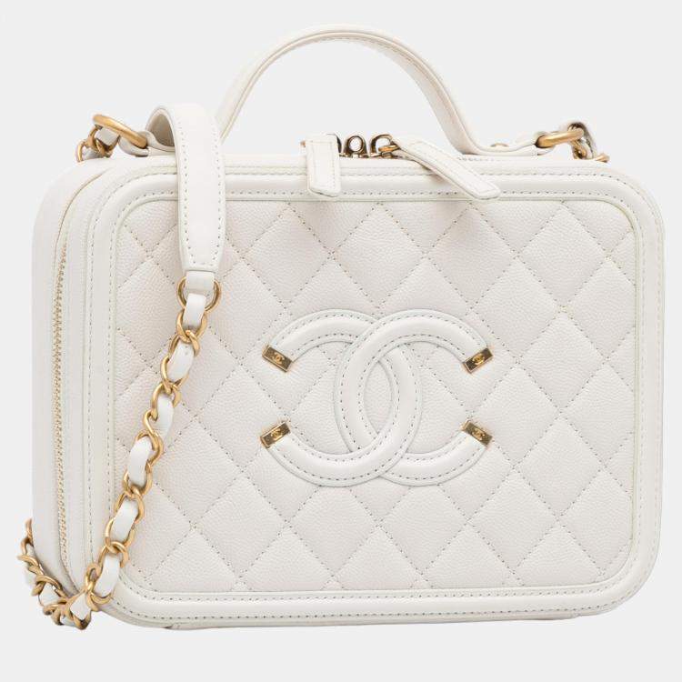 Chanel vanity case medium on sale size