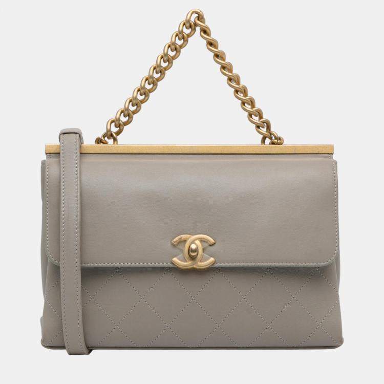 Chanel Grey Coco Lux Flap Bag Chanel