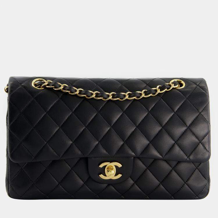 *HOT* Chanel Medium Black Classic Double Flap in Lambskin Leather with Gold Hardware Bag RRP - Â£8,530