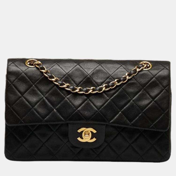 Chanel Black Medium Classic Double Flap Bag Chanel