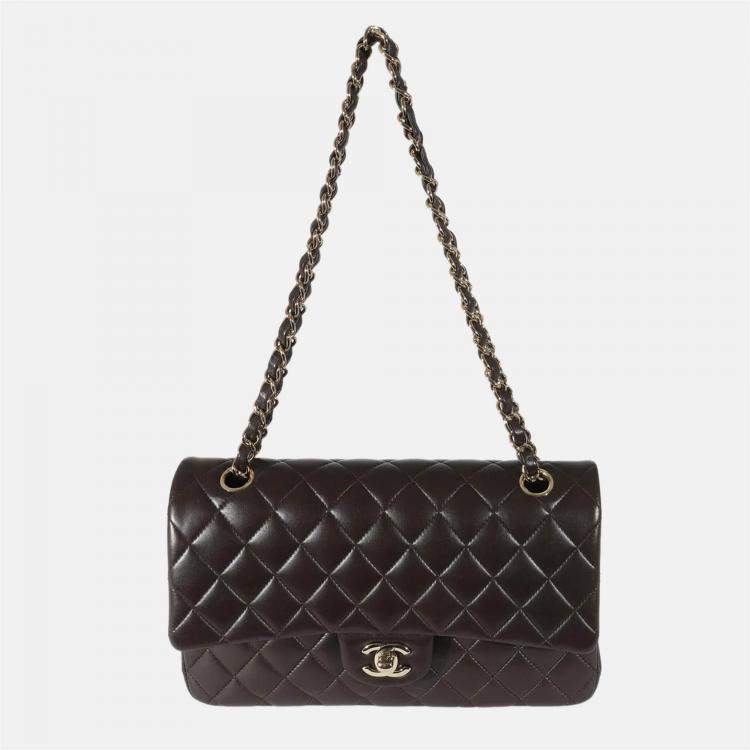 Chanel Quilted Lambskin Brown and Yellow Mini Top Handle Flap Bag | Consign  of the Times ™