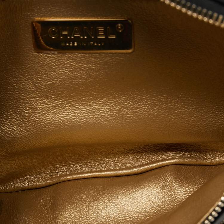 Pre Owned Chanel Black Quilted Leather All About Chains Waist Bag