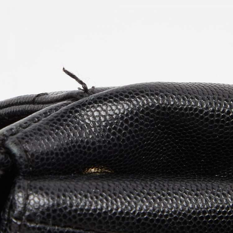 Pre Owned Chanel Black Caviar Leather Business Affinity Chain Flap Bag