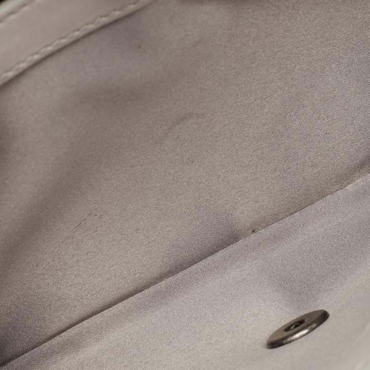 Pre Owned Chanel Grey Quilted Leather Single Flap Bag