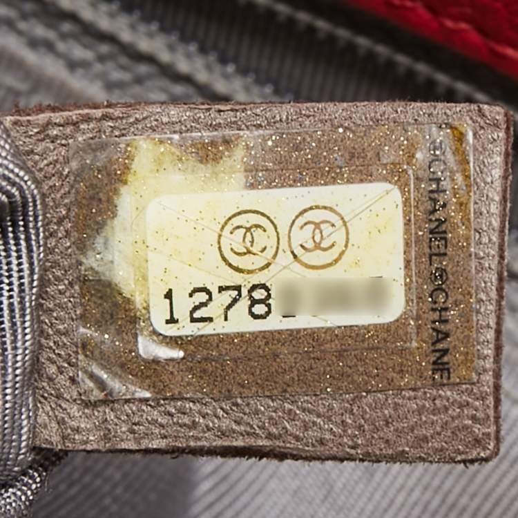 Pre Owned Chanel Pink Quilted Caviar Leather CC Timeless Soft Shopper Tote