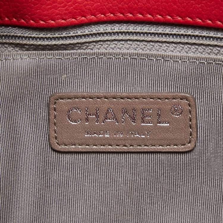 Pre Owned Chanel Pink Quilted Caviar Leather CC Timeless Soft Shopper Tote