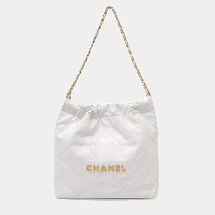 Chanel white deals leather bag