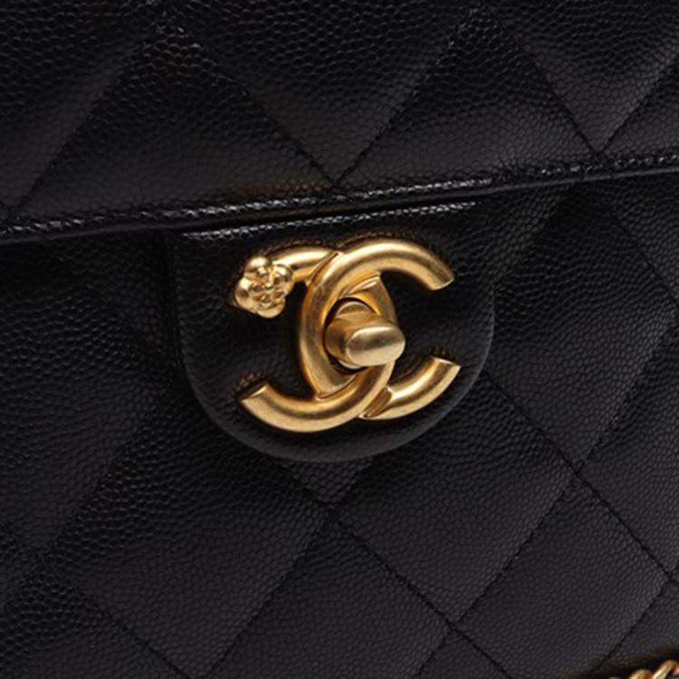 Pre Owned Chanel Caviar Chain Backpack AS4490