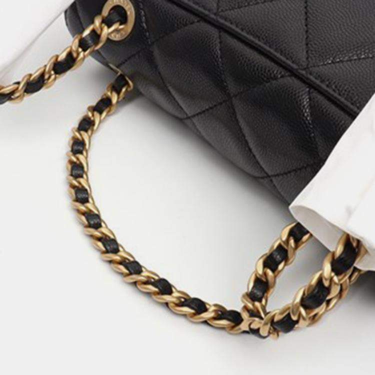 Pre Owned Chanel Caviar Chain Backpack AS4490