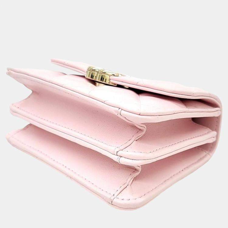 Pre Owned Chanel Lambskin Coco Top Handle Mini Crossbody Bag