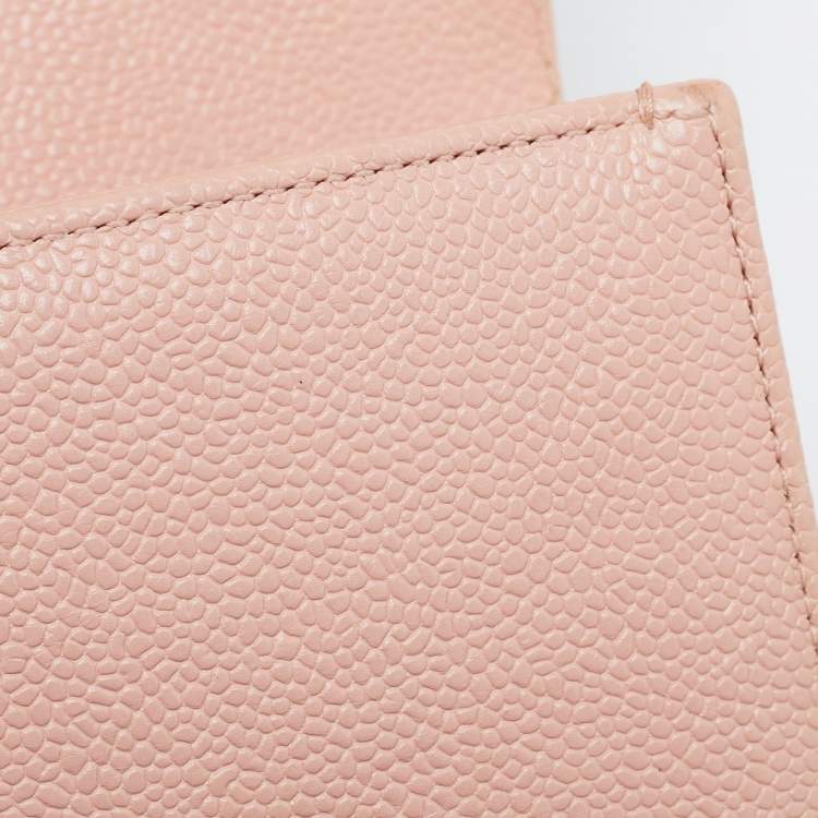 Pre Owned Chanel Pink Quilted Caviar Leather Small Boy Flap Bag