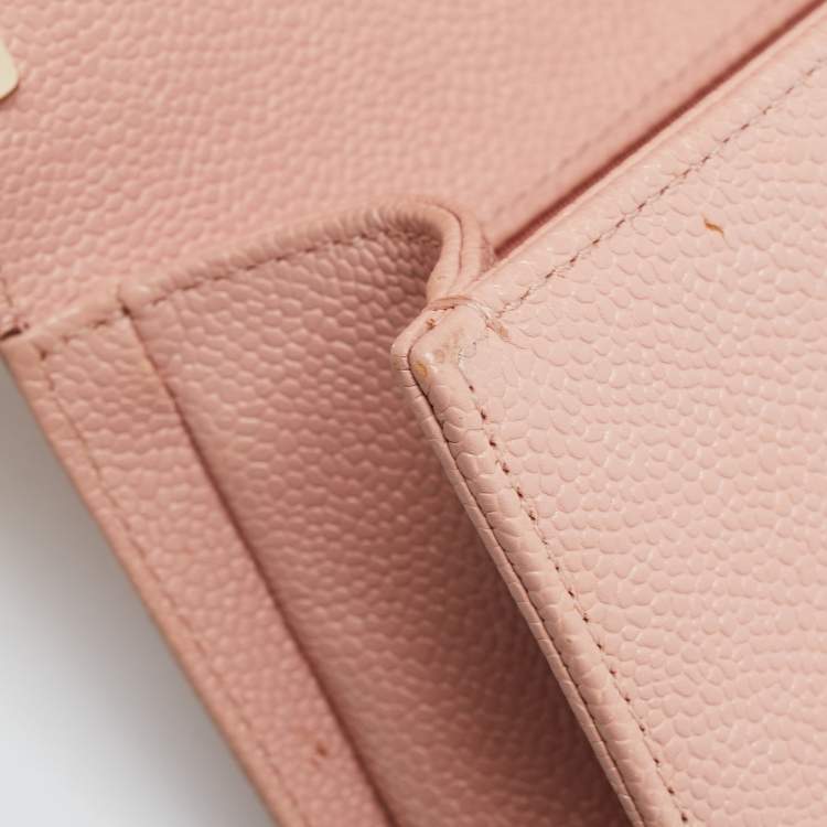 Pre Owned Chanel Pink Quilted Caviar Leather Small Boy Flap Bag