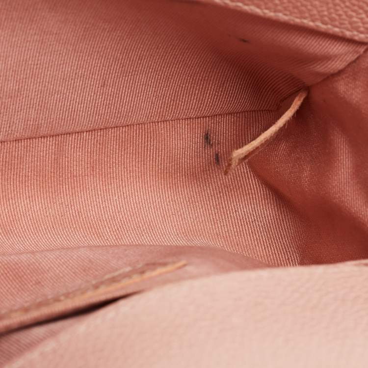 Pre Owned Chanel Pink Quilted Caviar Leather Small Boy Flap Bag