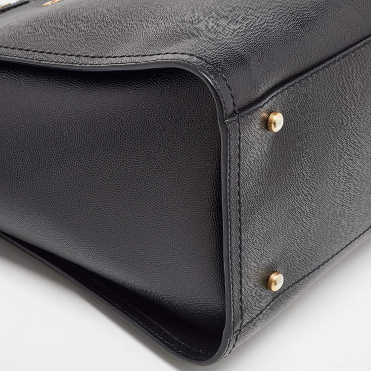 Pre Owned Chanel Black Caviar Leather Small Studded Deauville Tote