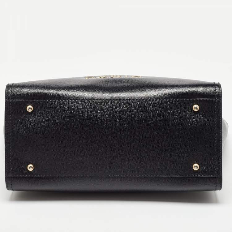 Pre Owned Chanel Black Caviar Leather Small Studded Deauville Tote
