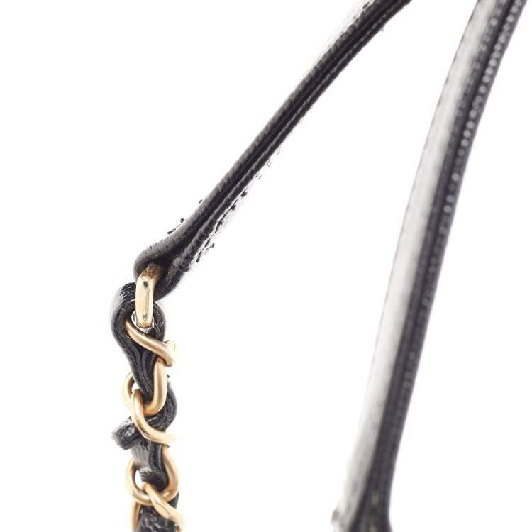 Pre Owned Chanel Black Caviar Leather Small Studded Deauville Tote