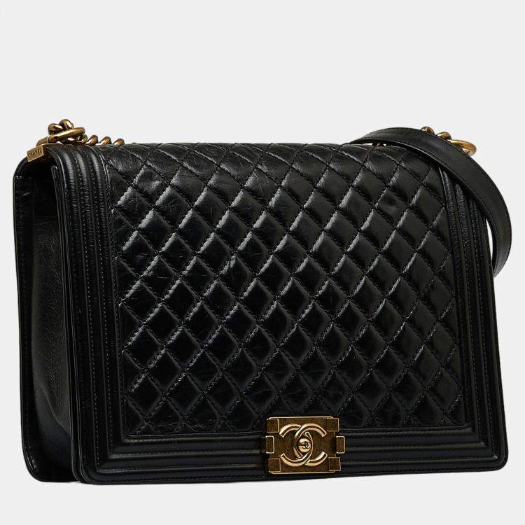 Chanel glazed calfskin deals boy bag