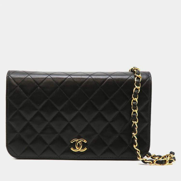 Chanel Black Quilted Lambskin Full Flap Bag