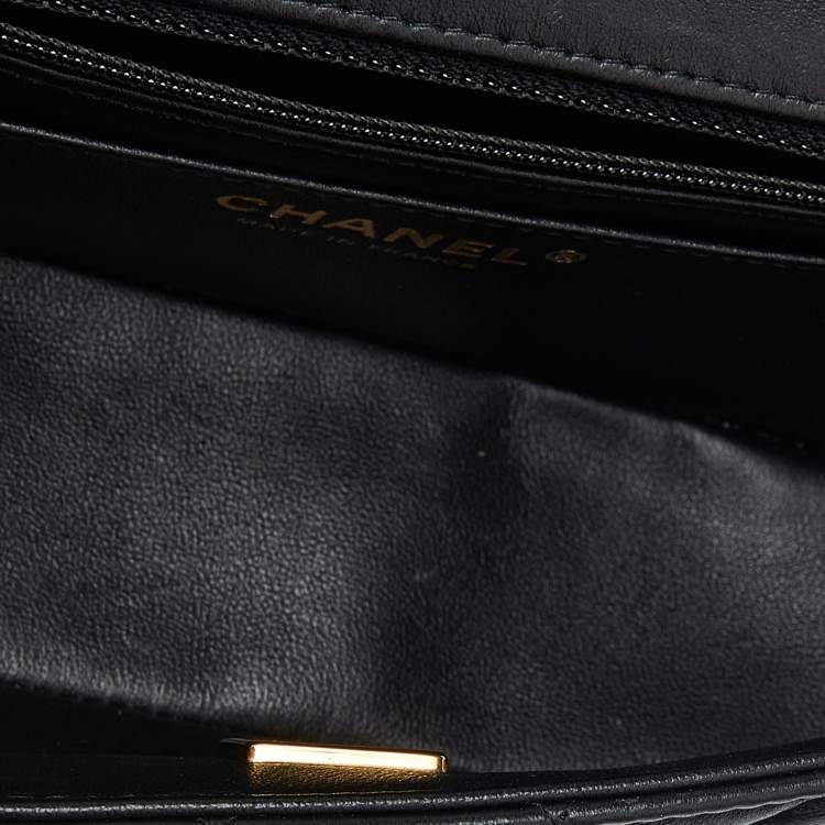 Pre Owned Chanel Black Quilted Leather New Mini Classic Single Flap Bag