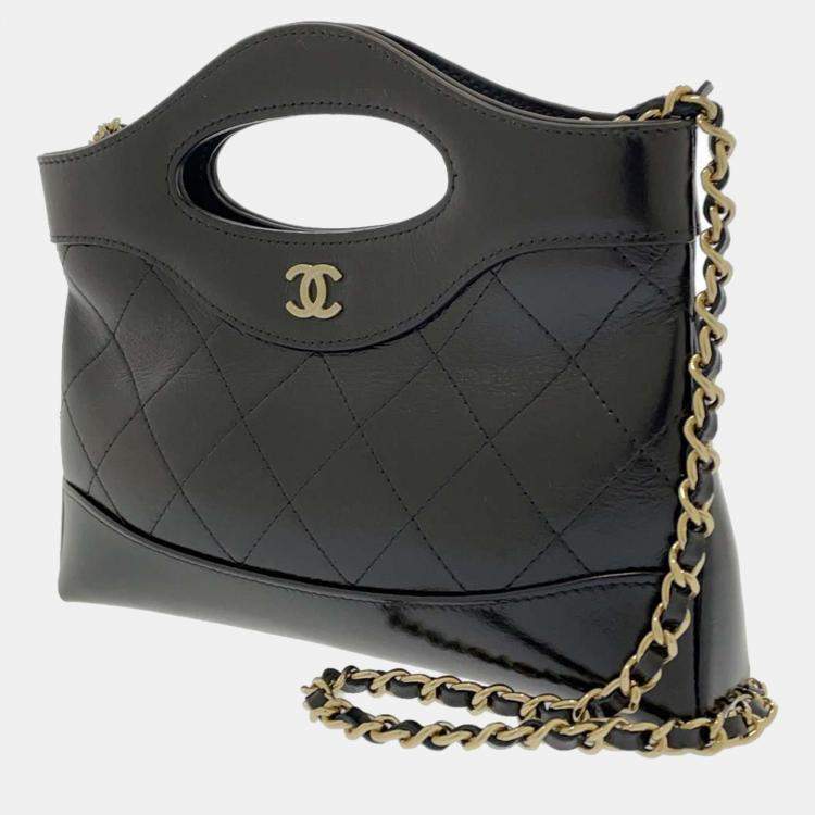 Chanel Black Leather CC Shoulder Bag