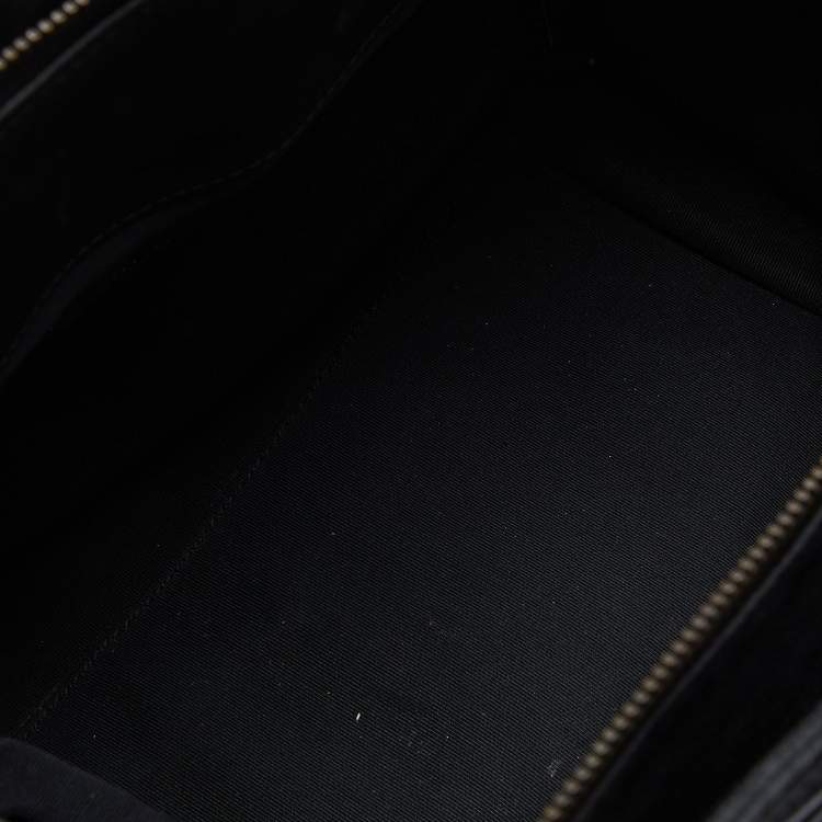 Pre Owned Chanel Black Quilted Double Stitch Leather Boy Tote