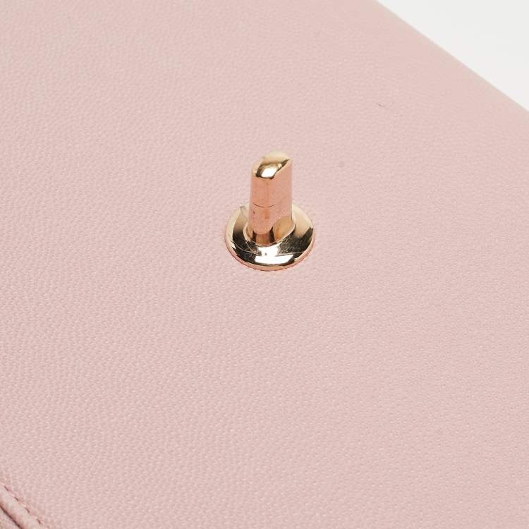 Pre Owned Chanel Pink Quilted Caviar Leather Large Business Affinity Flap Bag 