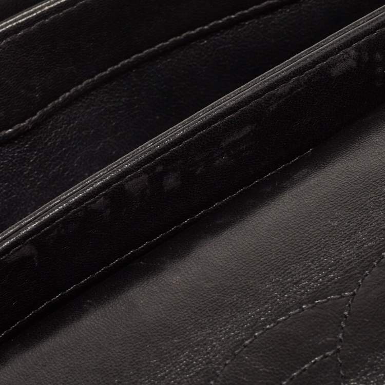 Pre Owned Chanel Black Quilted Leather Small Trendy CC Flap Top Handle Bag