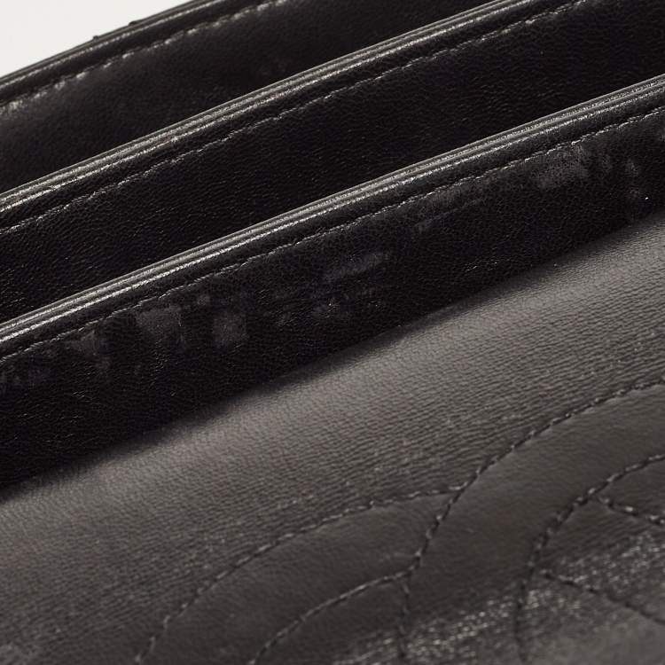 Pre Owned Chanel Black Quilted Leather Small Trendy CC Flap Top Handle Bag