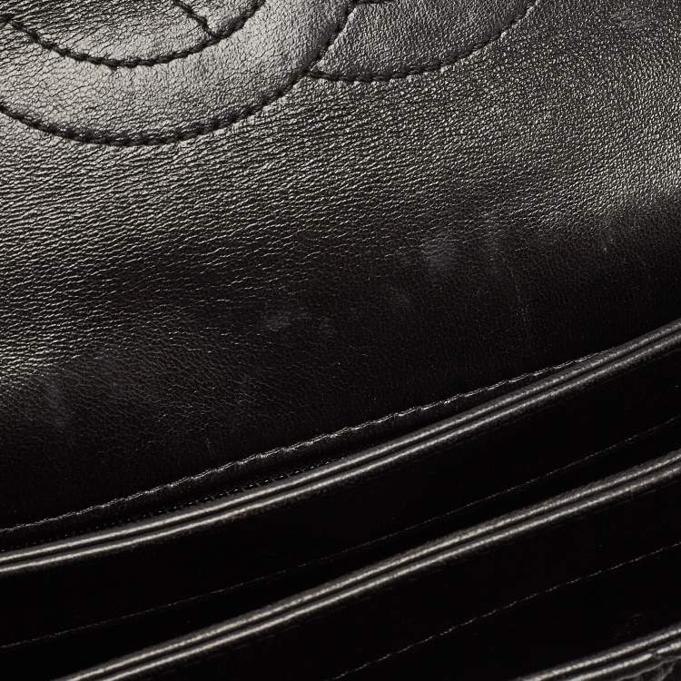 Pre Owned Chanel Black Quilted Leather Small Trendy CC Flap Top Handle Bag