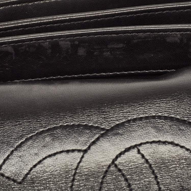 Pre Owned Chanel Black Quilted Leather Small Trendy CC Flap Top Handle Bag