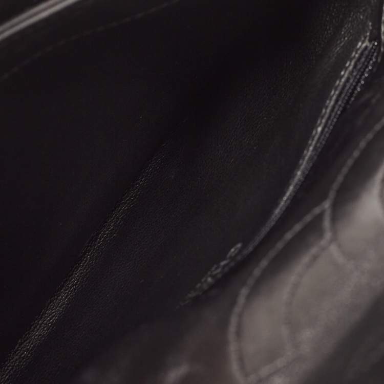 Pre Owned Chanel Black Quilted Leather Small Trendy CC Flap Top Handle Bag