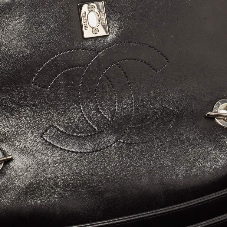Pre Owned Chanel Black Quilted Leather Small Trendy CC Flap Top Handle Bag