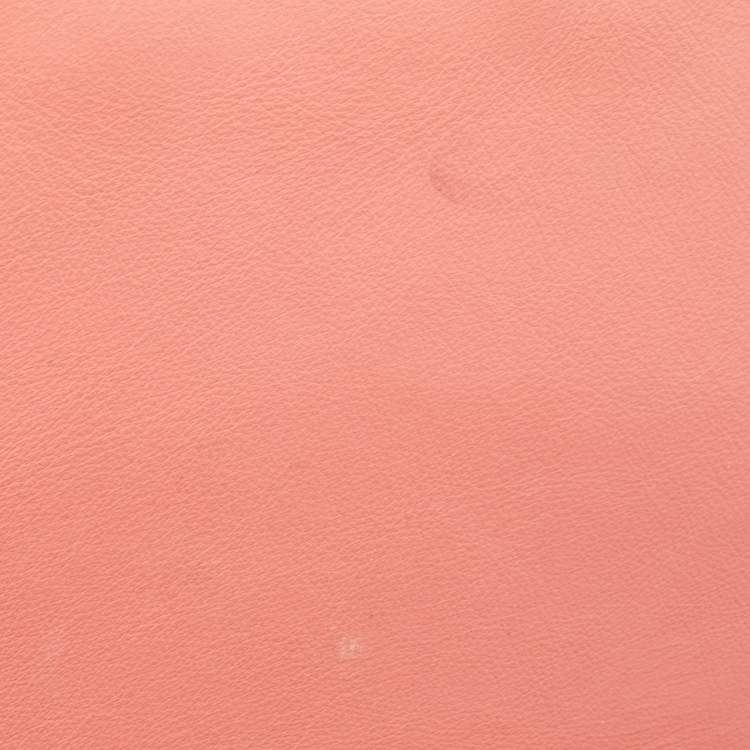 Pre Owned Chanel Pink Chevron Patent Leather Jumbo Classic Single Flap Bag