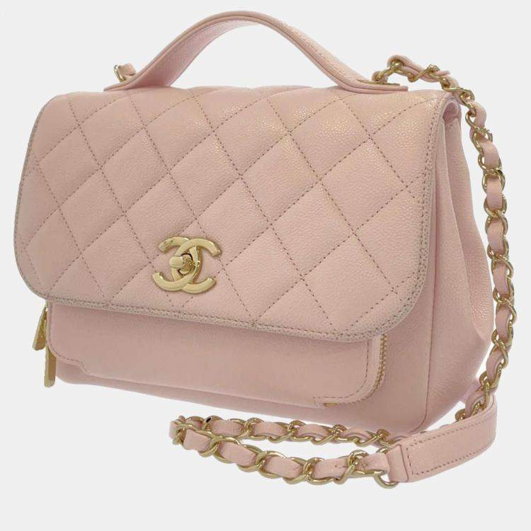 Chanel Pink Caviar Leather Small Business Affinity Shoulder Bag