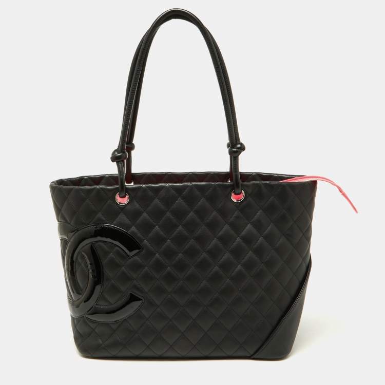 Chanel Black Quilted Leather Large Ligne Cambon Tote