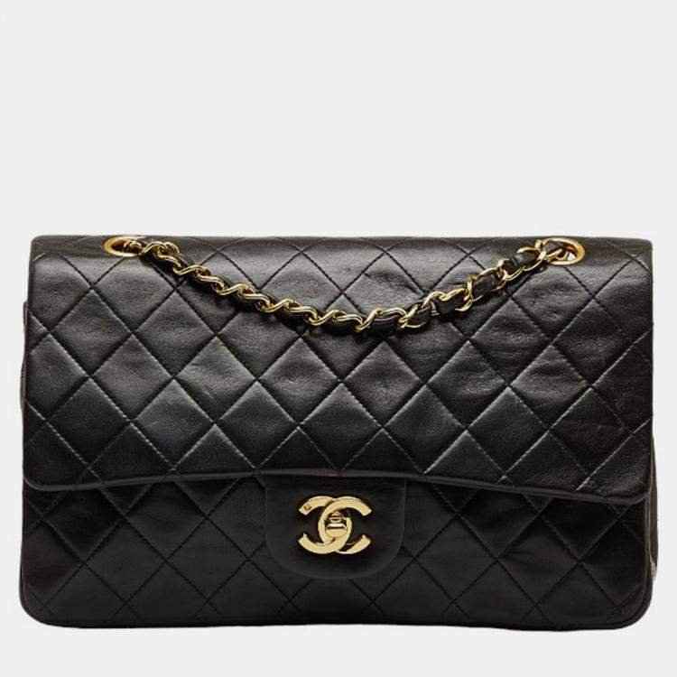 Chanel Black Leather Medium Classic Double Flap Bag