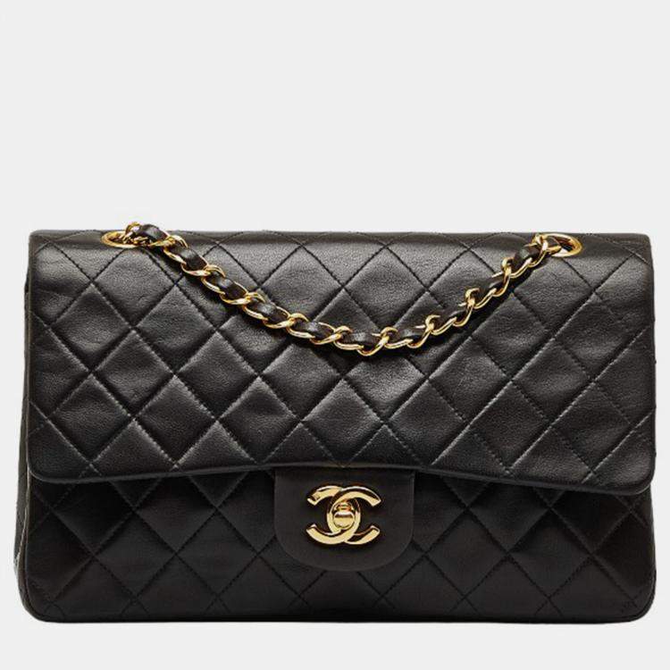 Chanel Black Leather Medium Classic Double Flap Bag