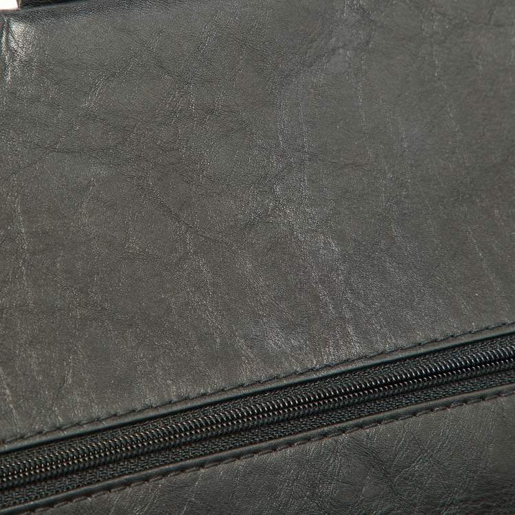 Pre Owned Chanel Black Quilted Aged Leather Reissue 2.55 Classic 227 Flap Bag