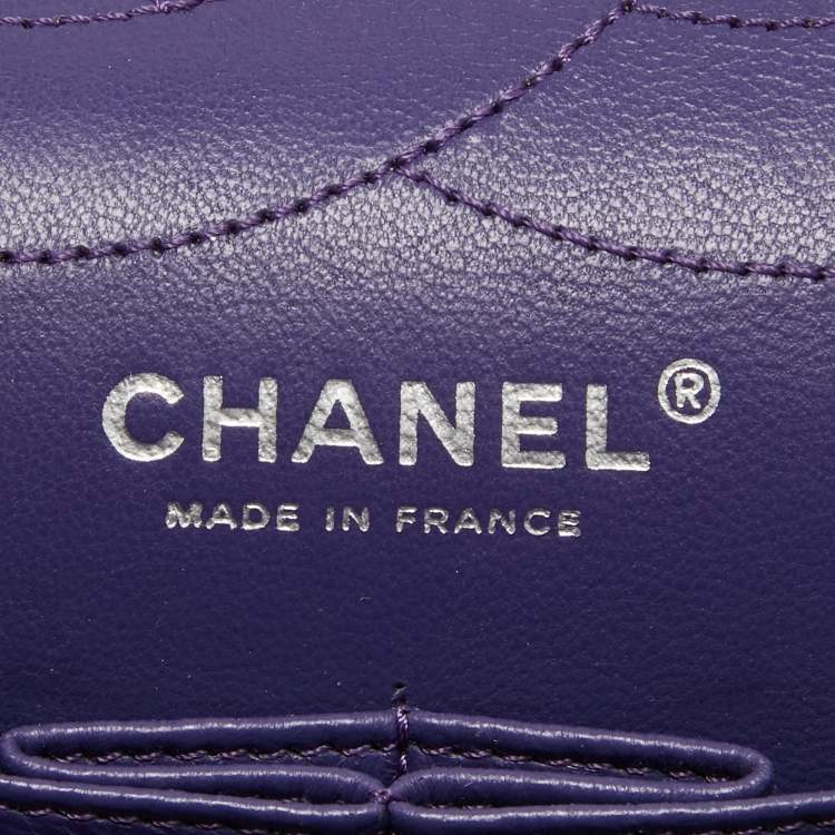 Pre Owned Chanel Purple Quilted Leather 227 Reissue 2.55 Flap Bag