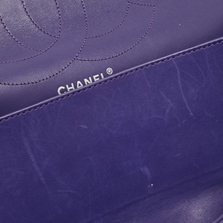 Pre Owned Chanel Purple Quilted Leather 227 Reissue 2.55 Flap Bag