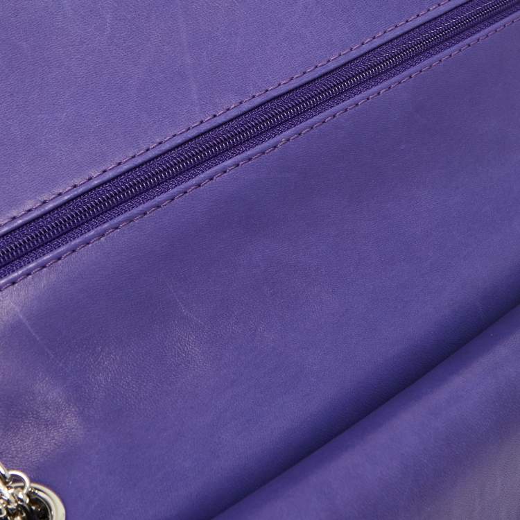 Pre Owned Chanel Purple Quilted Leather 227 Reissue 2.55 Flap Bag