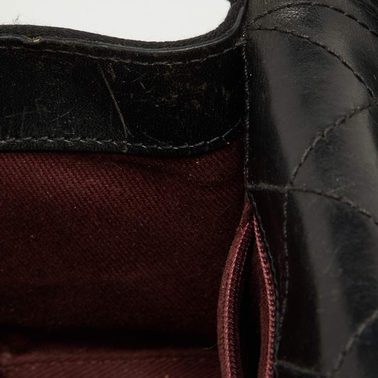 Pre Owned Chanel Black Quilted Canvas and Leather CC Flap Shoulder Bag