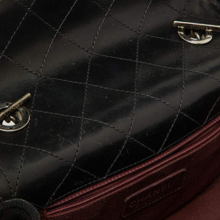 Pre Owned Chanel Black Quilted Canvas and Leather CC Flap Shoulder Bag