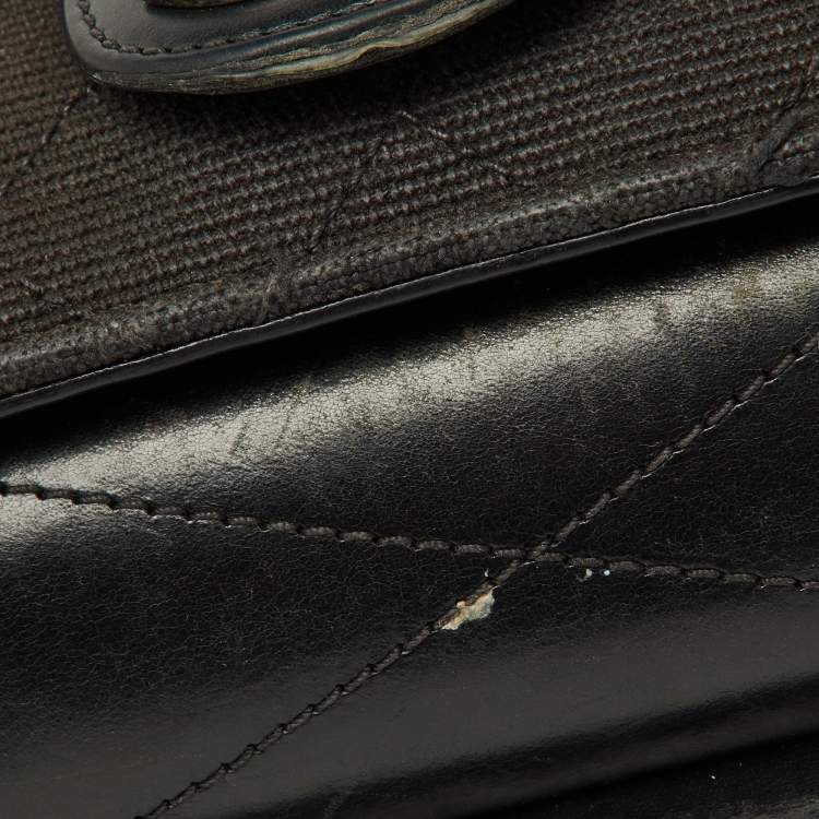 Pre Owned Chanel Black Quilted Canvas and Leather CC Flap Shoulder Bag