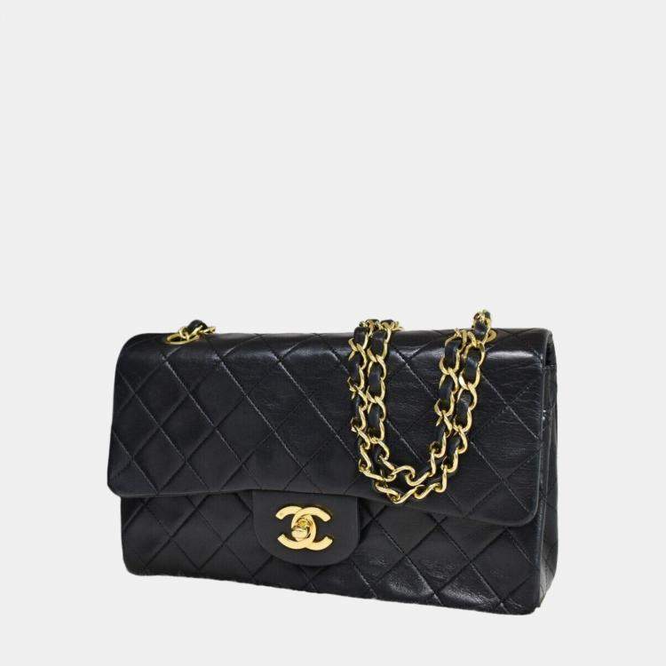 Chanel Black Leather Classic Double Flap Bag