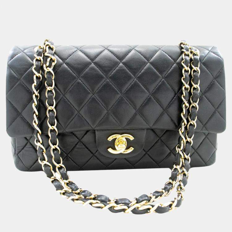 Chanel Black Leather Classic Double Flap Bag