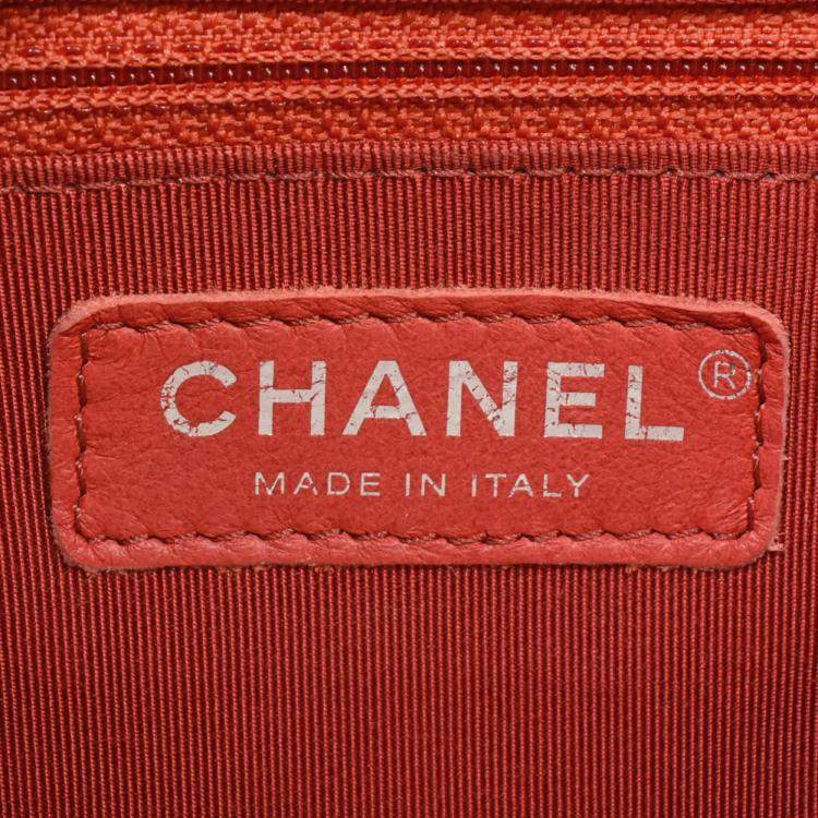 Pre Owned Chanel Red Calfskin Gold/Chain Gabriel de Chanel Hobo Bag 
