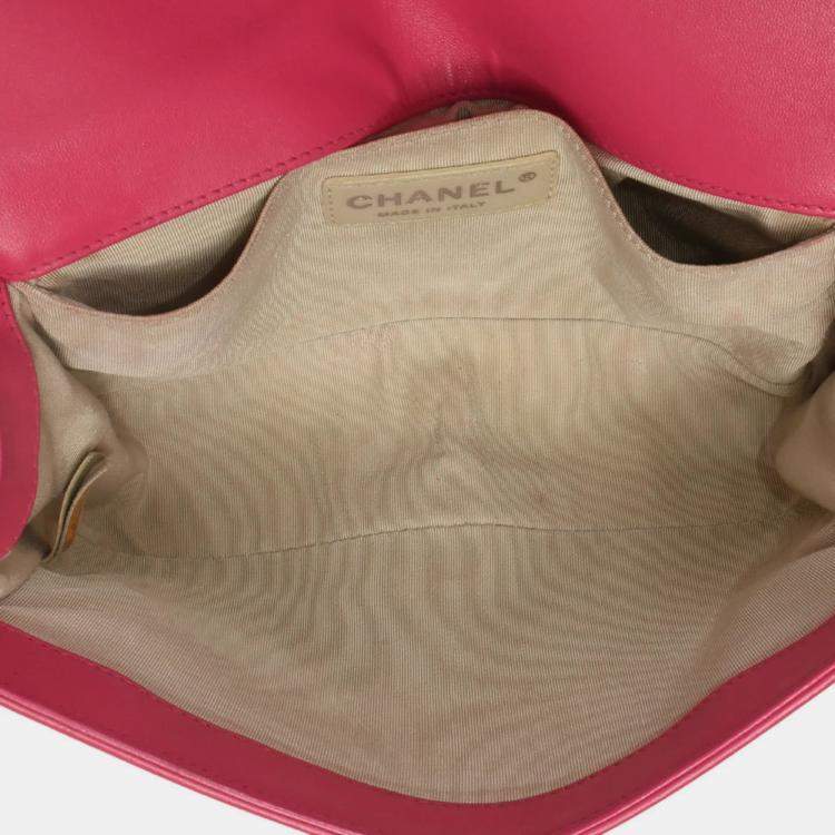 Pre Owned Chanel  Calf Leather Medium Boy Shoulder Bags