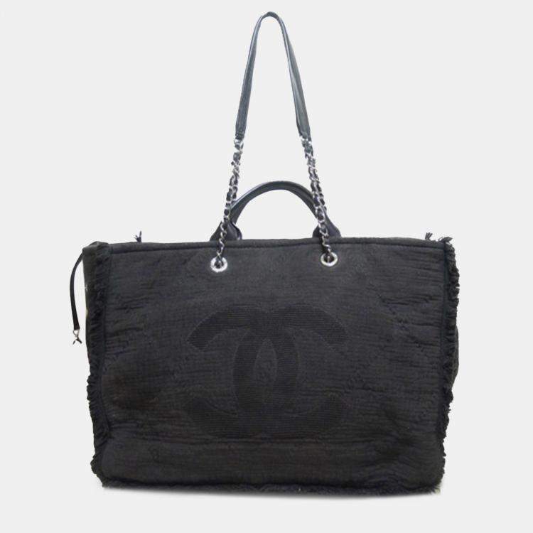 Chanel Large Canvas Double Face Shopping Tote