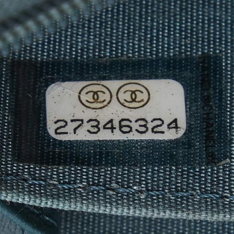 Pre Owned Chanel Dark Blue Caviar Leather CC Zip Coin Purse